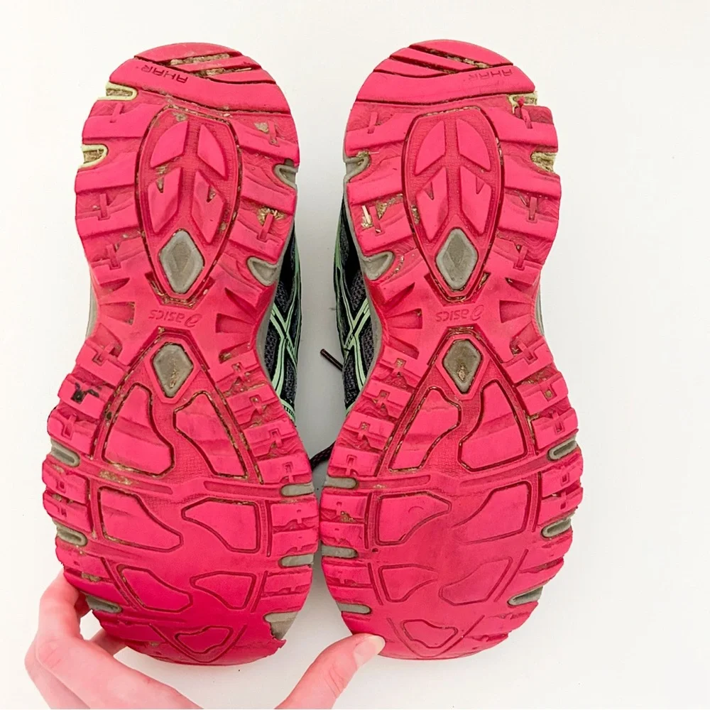 Asics Hiking Shoes Gel Sonoma Gray Pink Green Athletic Trail Running Shoes 8.5 - Picture 7 of 8